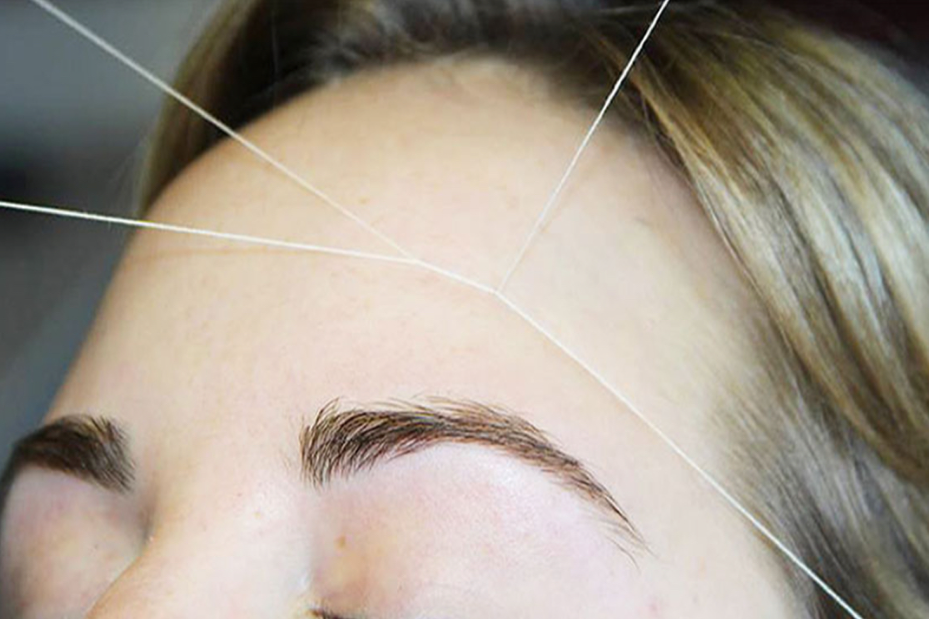 forehead threading images